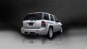 Chevrolet Trailblazer Performance Exhaust - Single Rear Exit - CORSA Performance - Sport Cat-Back with Black PVD Pro-Series Tip - Black - `06-`08